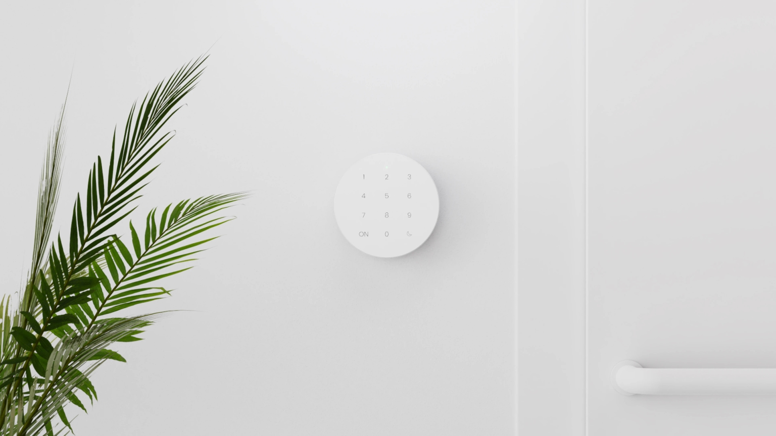 Clavier alarme posé sur le mur